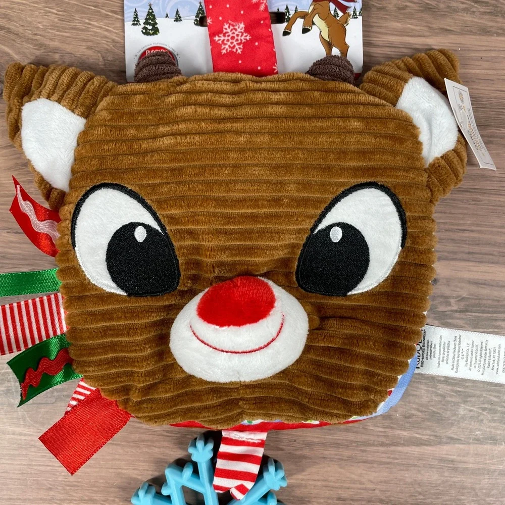 Rudolph The Red Nosed Reindeer Plush Activity Book Teether Crinkle Toddler